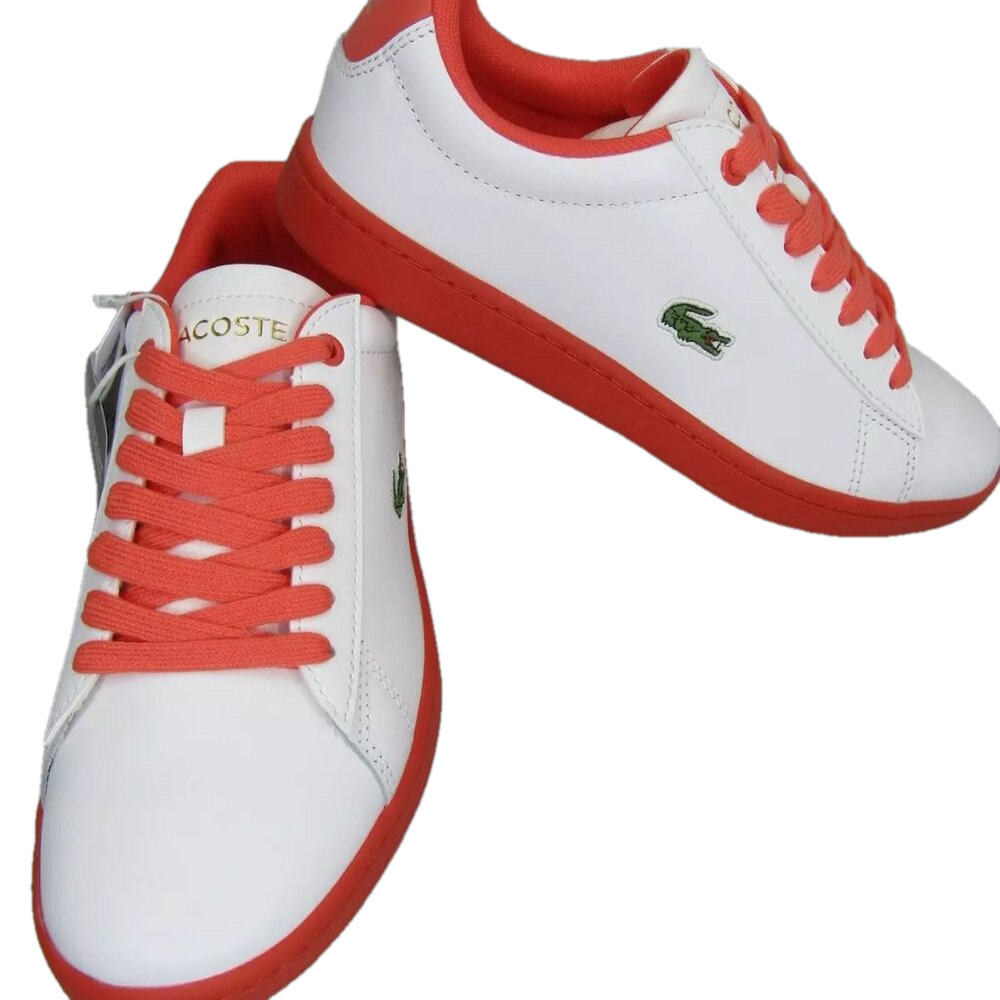 NEW LACOSTE Womens Hydez Athletic Sneakers Tennis Shoes Orange Pink Size 5.5